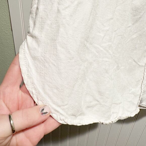 Anthropologie Pilcro White Linen Blend Camp Shirt Size XL - Picture 3 of 7